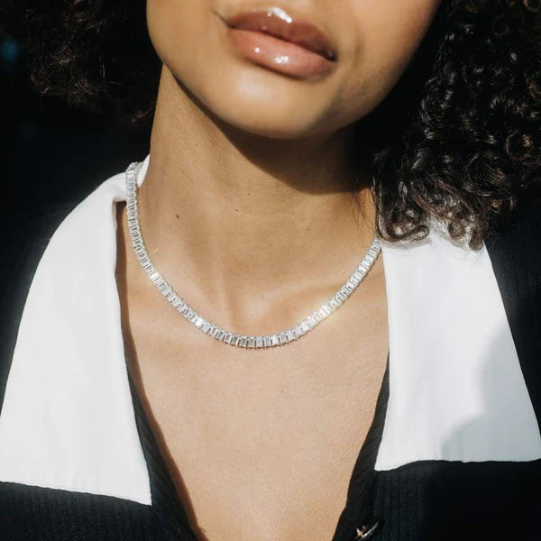 Emerald Cut Flare Choker