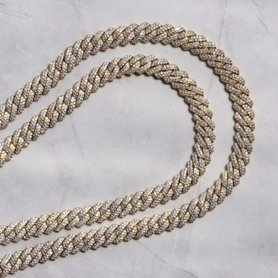 Signatur kubanskt halsband - 14 mm guld