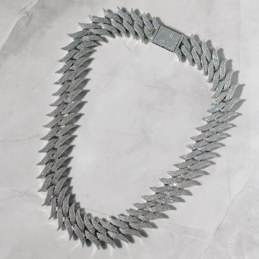 Frenzy Halsband - 30mm Vitguld