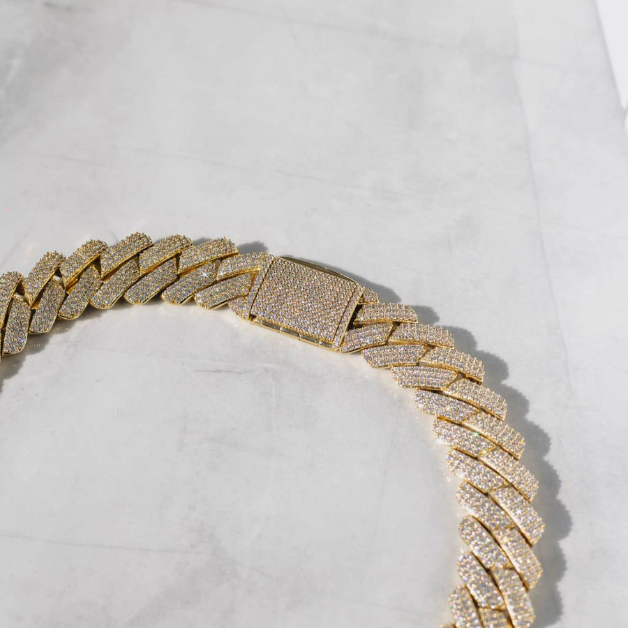 Signatur kubanskt halsband - 20 mm guld