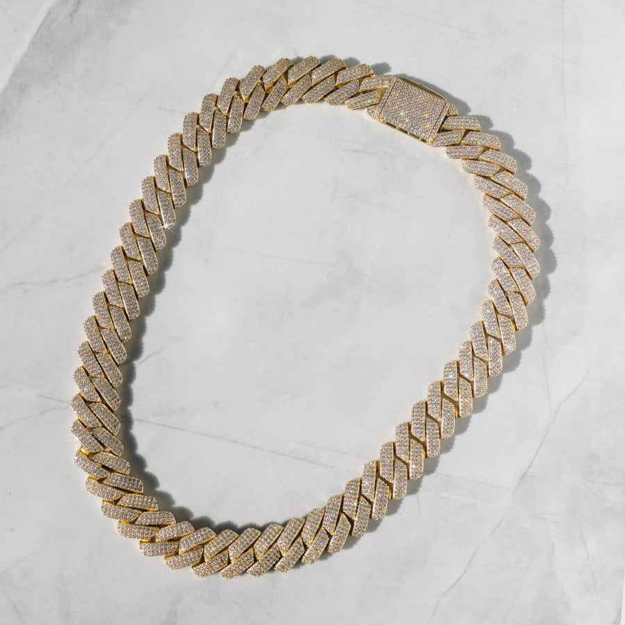 Signatur kubanskt halsband - 20 mm guld