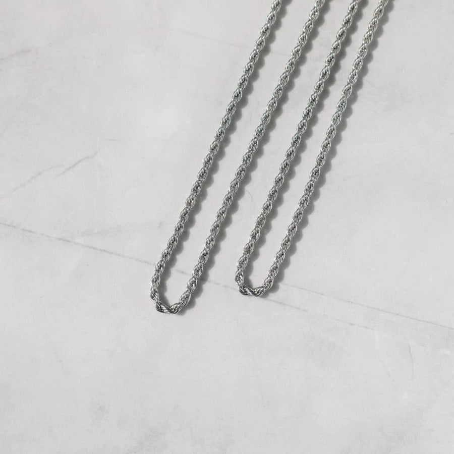 Rep Halsband - 3mm Vitguld 